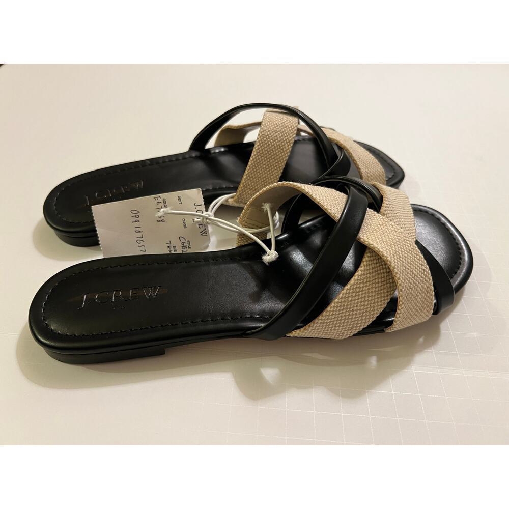 J.Crew Mixed Criss-Cross Slide Sandals - Picture 3 of 6